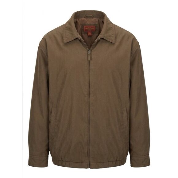 Oak Hill Other - Oak Hill Men's Olive Green Faux Ultra Suede Jacket Size 2XL